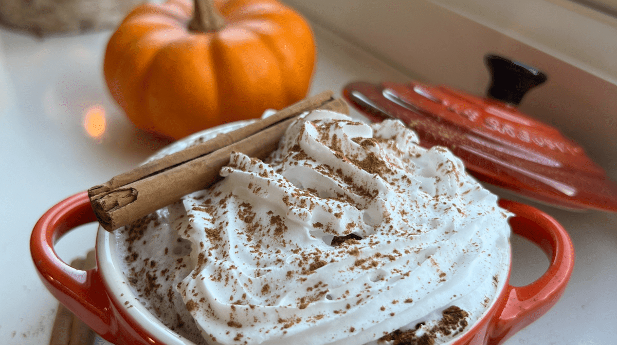 Pumpkin Spice Latte Cinnamon Whipped Cream