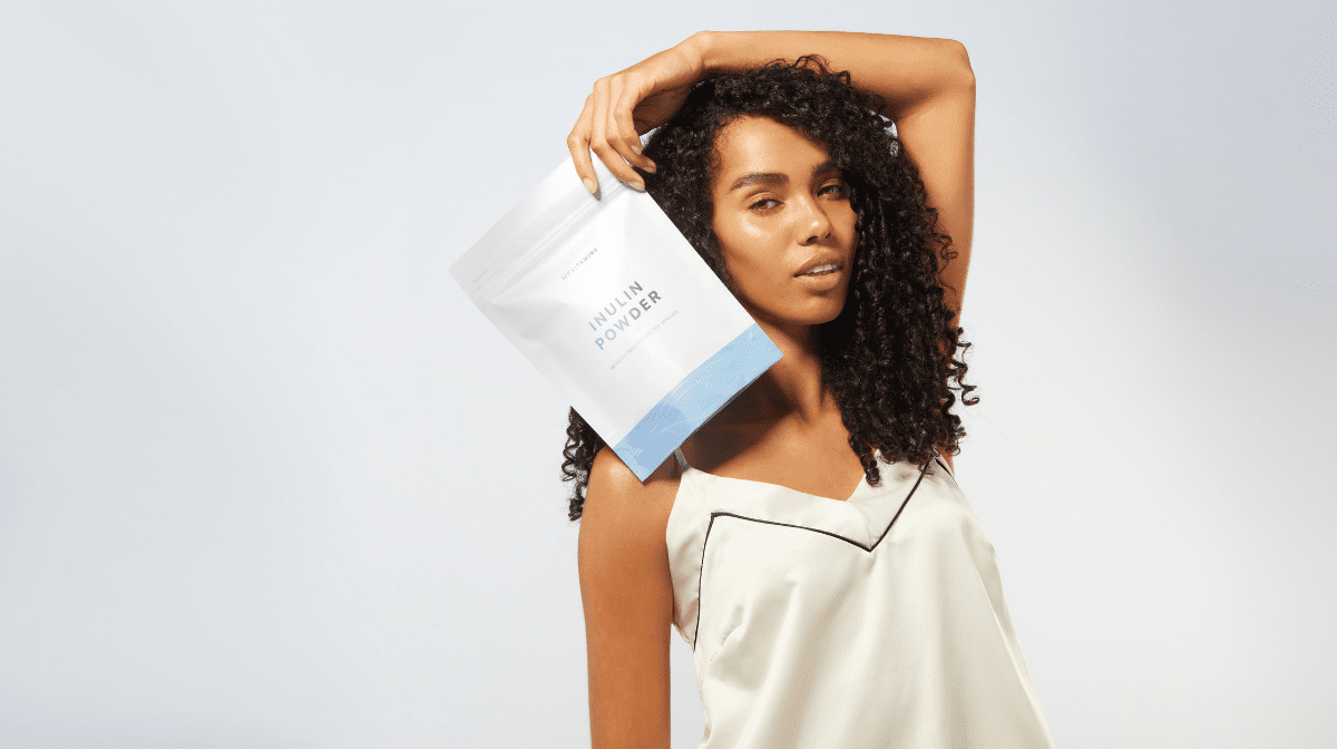 Woman holding Inulin Powder